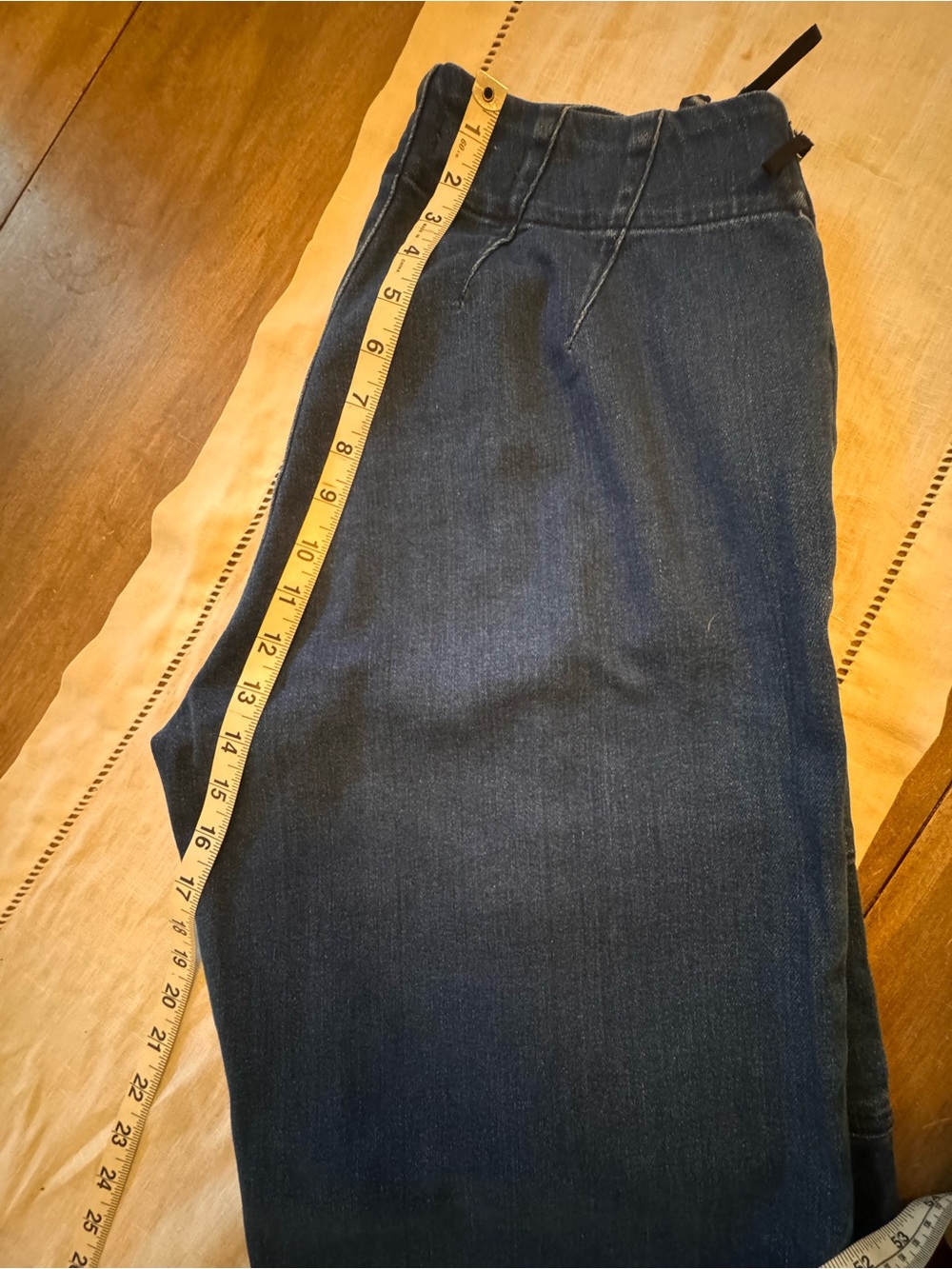 Maeve The Adaptive Seated Colette Denim Cropped Wide-Leg in Medium Blue Size 30 - Picture 11 of 15